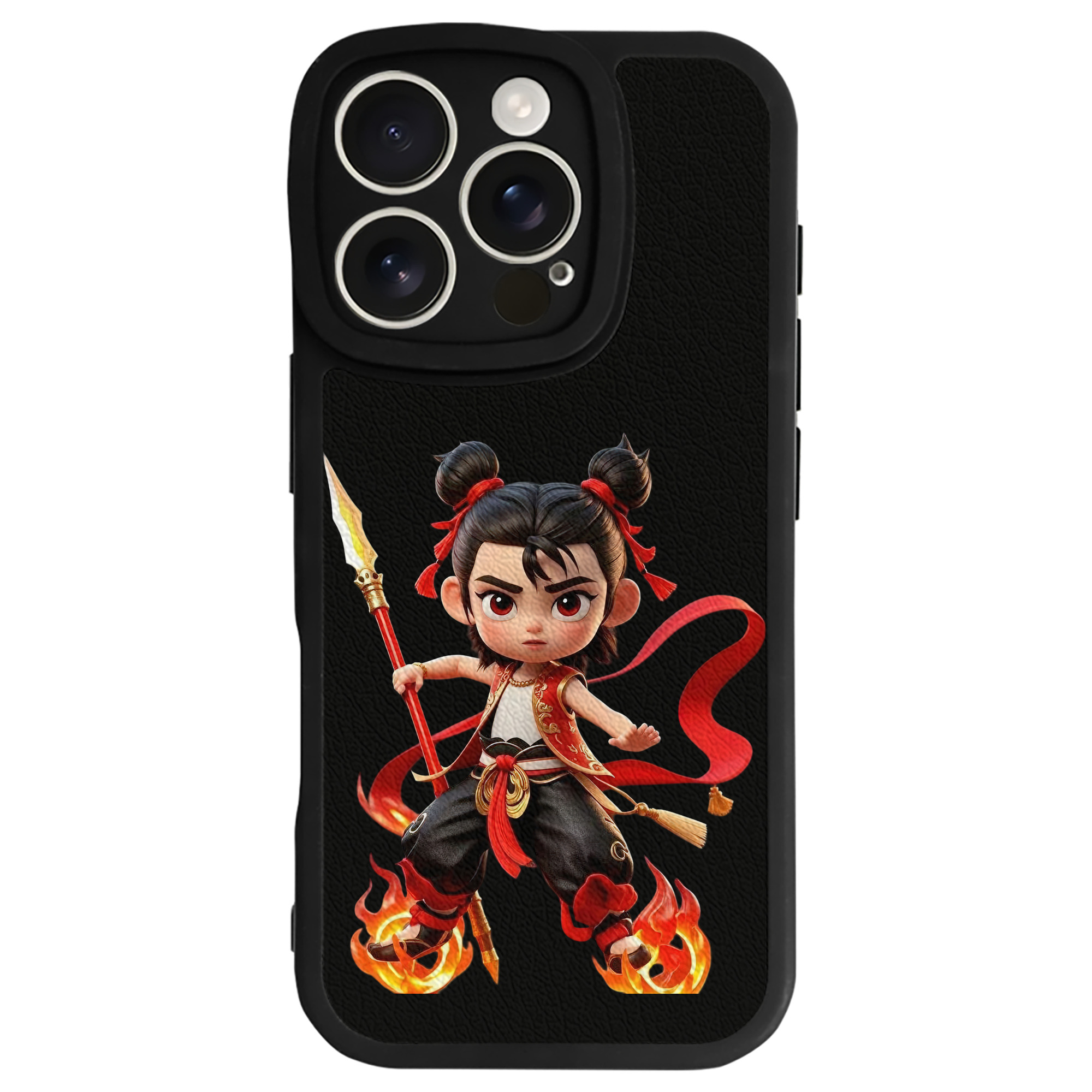 （画像用） Ne Zha 2 ナタ 魔童の大暴れ 【iPhone 16シリーズ対応】シリコンスマホケース（レザー調） 材質：シリコン